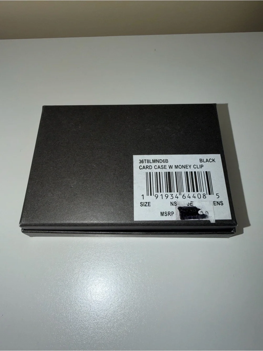 Michael Kors Black Textured Leather Card Case with Money Clip